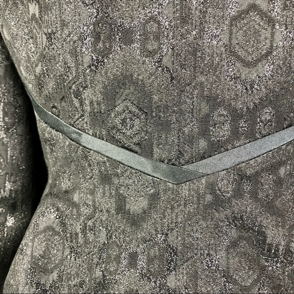 Nicole Miller Collection vintage jacket black metallic brocade bell sleeves S - Picture 7 of 11